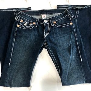True Religion Big Joey T White stitch flare